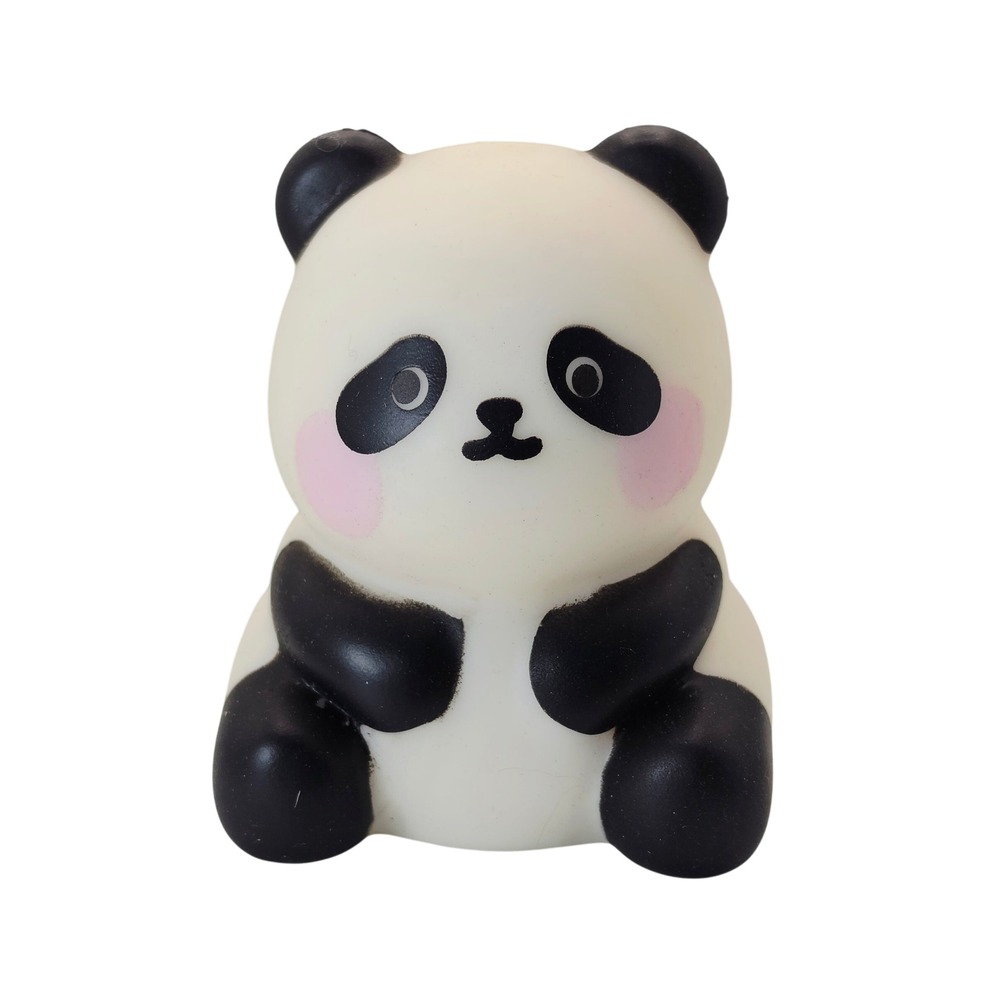 Keycraft Panda Bear Squishy Toy NV1015-C Black White Pink Rosy Cheeks Fidget